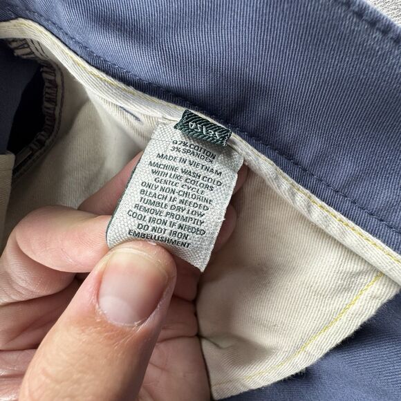 Duck Head Gold School Pant Men 42x32 Blue Chino Khaki Classic Fit Stretch - Picture 9 of 10